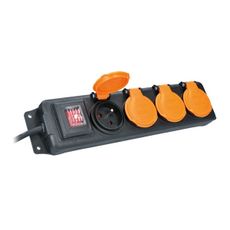 Solight PP334 - Predlžovací kábel s vypínačom 4Z 10m IP44