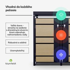 Blumfeldt BinSafe, box na odpadky, 2 odpadkové koše, 240 l, uzamykateľný, pozinkovaná oceľ odolná voči poveternostným vplyvom, výsadbová strecha