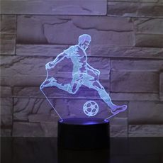 3Dmix 3DL-CLK042 – 3D LED nočná lampa - Futbalista (Hodiny s budíkom)