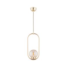 Luster na lanku OVAL 1xE14/10W/230V zlatá