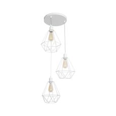Luster KARO 3xE27/15W/230V biela