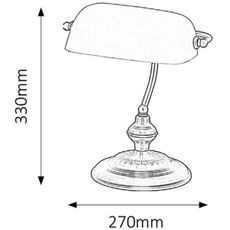 Rabalux 4038 - Stolná lampa BANK 1xE27/60W/230V