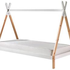 MID.YOU DOMČEKOVÁ POSTEĽ, 90/200 cm, biela, farba borovice