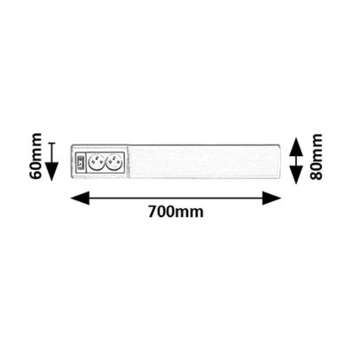 Rabalux 78041 - LED Podlinkové sv. so zás. BATH 2E LED/15W/230V 4000K 70cm biela