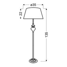 Stojacia lampa GILLENIA 1xE27/60W/230V strieborná