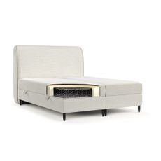 Krémovobiela boxspring posteľ s úložným priestorom 180x200 cm Melba – Maison de Rêve