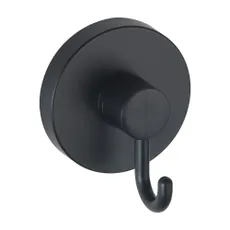 Súprava 2 čiernych nástenných háčikov na uterák Wenko Vacuum-Loc® Pavia