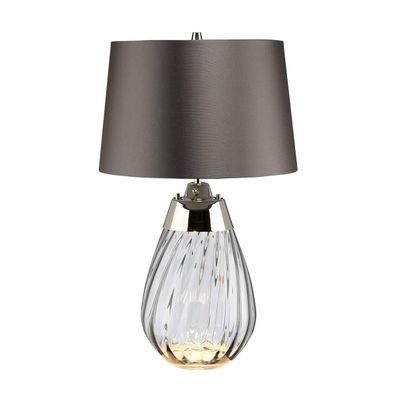 Elstead LENA-TL-S-SMOKE - LED Stolná lampa LENA 1xE27/60W/230V + 1xGU10/7W šedá