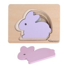 Drevené vkladacie puzzle Rabbit – Kindsgut