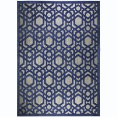 Flair Rugs , Kusový koberec Piatto Oro Blue – na von aj na doma, 120x170, modrá, chodba / predsieň