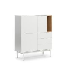 Krémovobiela komoda 100x120x40 cm Corvo – Teulat