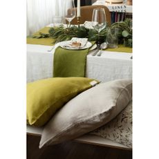 Ľanová obliečka na vankúš 50x50 cm Moss Green – Linen Tales