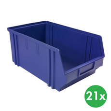 Plastové boxy BASIC, 205 x 335 x 149 mm, 21 ks, modré
