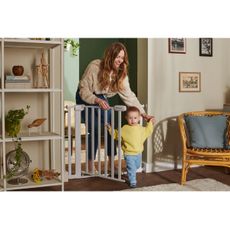 KINDERKRAFT - Bezpečnostná zábrana LOCK&amp;GO 75-103 cm biela
