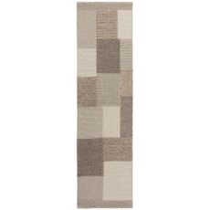 Flair Rugs koberce Ručne tkaný behúň Minerals Patchwork Natural - 60x230 cm