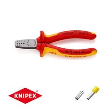 Krimpovacie kliešte 145 mm na koncové objímky Knipex 97 68 145 A