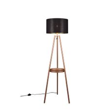 Hnedá stojacia lampa s poličkou (výška 152 cm) Colette – Trio