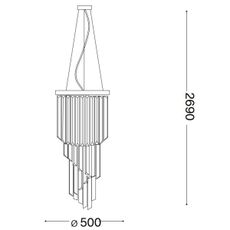 Ideal Lux - Krištáľový luster na lanku CARLTON 12xE14/40W/230V pr. 50 cm chróm