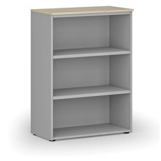 Kancelársky regál PRIMO GRAY, 1087 x 800 x 420 mm, sivá/dub prírodný