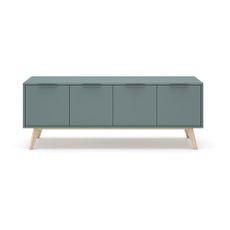Zelenosivý TV stolík 140x53 cm Pisco – Marckeric
