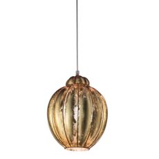 SIRU-Luster na lanku FOGLIA ORO 1xE27/60W/230V pr.25 cm zlatá benátske sklo/zlatý