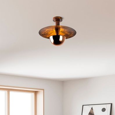 Závesné svietidlo v medenej farbe s kovovým tienidlom ø 38 cm Kurt – Opviq lights