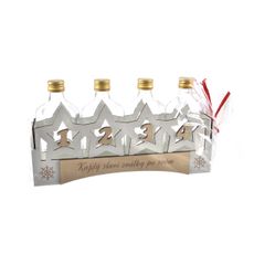 InDecor Sklenená dekorácia Advent bottles, 33 x 18,5 x 6,5 cm
