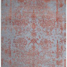 Diamond Carpets India Ručne viazaný kusový koberec Diamond DC-JK ROUND Silver / orange - 140x200 cm