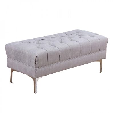 Čalúnená retro lavica 108 x 44 x 44 cm | šedá