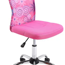 Carryhome OTOČNÁ STOLIČKA PRE MLÁDEŽ, sieťovina, ružová, chrómová