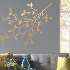 York Wallcoverings Dizajnová samolepiaca dekorácia VETVA STROMU s 3D listami
