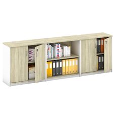 Zostava skríň MIRELLI, Typ I - biela/dub sonoma