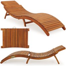 Záhradné ergonomické ležadlo | agátové drevo