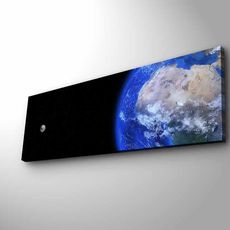 Wallity Obraz s LED osvetlením NOČNÁ ZEMĚKOULE 30 x 90 cm