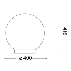 Ideal Lux - Stolná lampa CARTA 1xE27/25W/230V pr. 40 cm biela