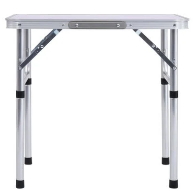 Skladací kempingový stôl, 60 cm, hliník/MDF, KEPI TYP 2