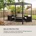 Blumfeldt Pantheon RemoteShade, pergola, motorizovaná strecha, 3 x 3 m, 280 g/m2, sivá