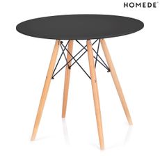 HOMEDE Jedálenský stôl Tebe I čierny, velikost o80x80