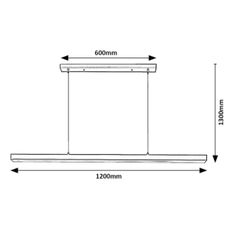 Rabalux 72128 - LED Luster na lanku TARIQ LED/30W/230V 4000K čierna