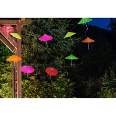 LED Solárna reťaz 10xLED/1,2V 300 mAh 3,8 m IP44 dáždniky