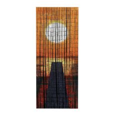 Oranžový bambusový záves do dverí 200x90 cm Sunset - Maximex