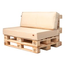 Golden Garden Paletové sedenie GG128 podsedák a vankúš 120cm x 80cm x 15cm krémová