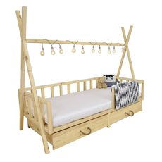 Wilsondo Detská posteľ domček Tipi 180x80 Variant úložný box: Bez úložného boxu