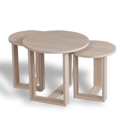 Odkladací stolík Mira Oak, 3 ks