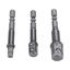 Adaptéry do vrtačky, 1/4"-3/8"-1/2"