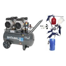 AKCIOVÁ SET SETMB-K204, Bezolejový kompresor 50l, 230V, 4 piesty s príslušenstvom | 4000W | Matabro
