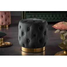 Taburetka moderná baroková 35cm čierne zlato