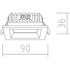 APLED -LED Podhľadové SQUARE WOODLINE LED/6W/230V 3000K 12x12 cm borovica masív