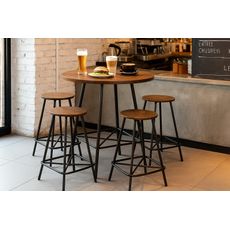 Jedálenská/barová sada WELLINGTON ROUND, stôl priemer 90 cm + 4 stoličky