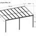 Hliníková pergola 4,96x3 m WALL 53 antracit Lanitplast Mléčně bílá (opál)